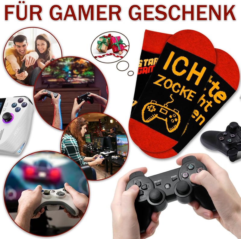 Lustige Gaming Socken mit Spruch 