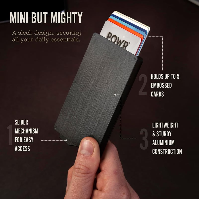 Minimalistische RFID-Kartenhalter-Brieftasche aus Metall für Männer