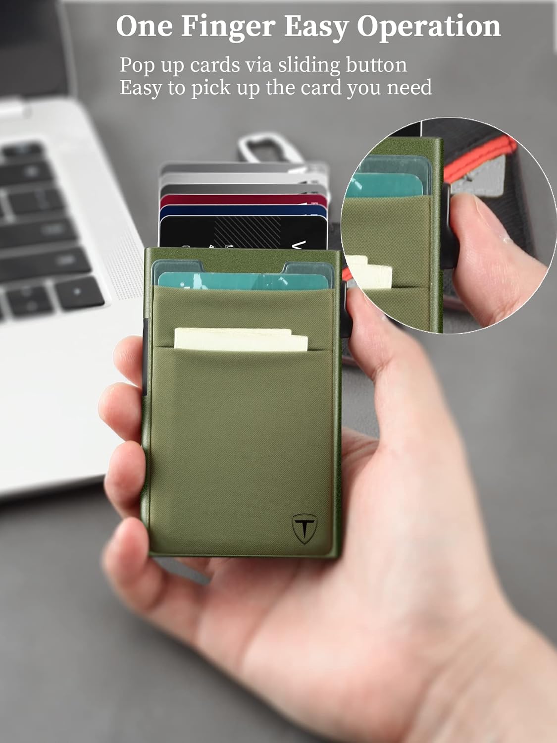 Minimalistische RFID-Brieftasche mit Münzfach und Kartenhalter