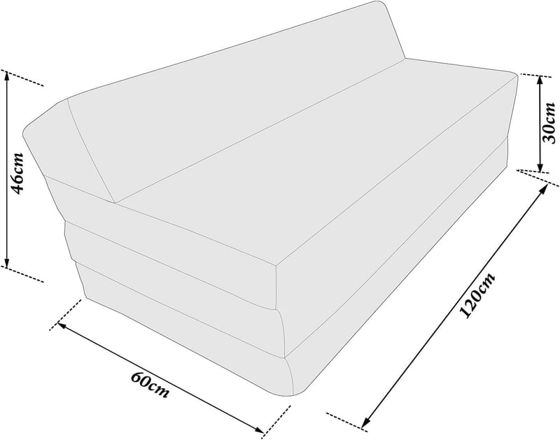 Klappmatratze 200x120 cm - Faltbare Gästematratze aus Premium-Schaumstoff