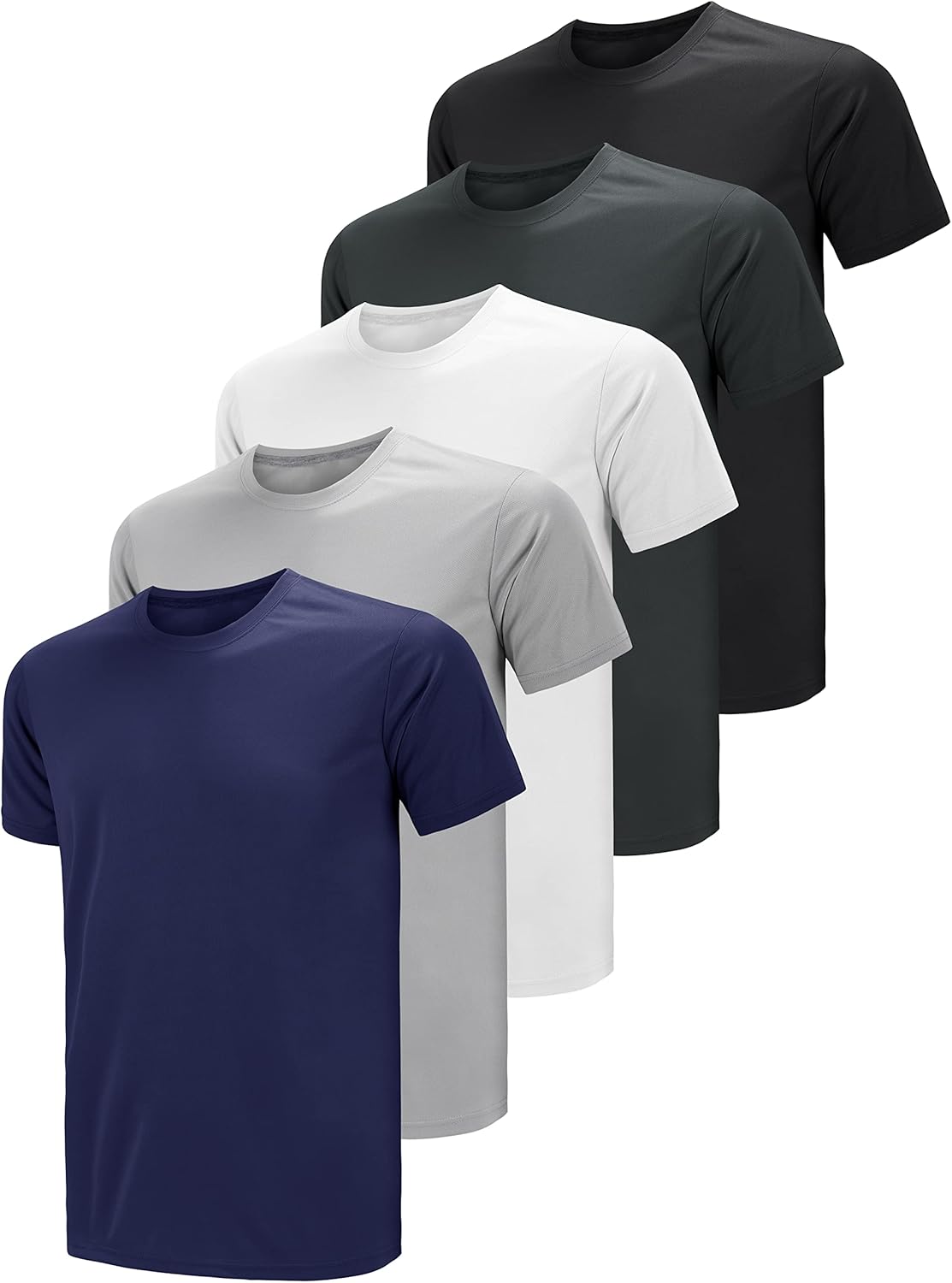 Basic Herren T-Shirt 5er Set aus Baumwolle oder Polyester