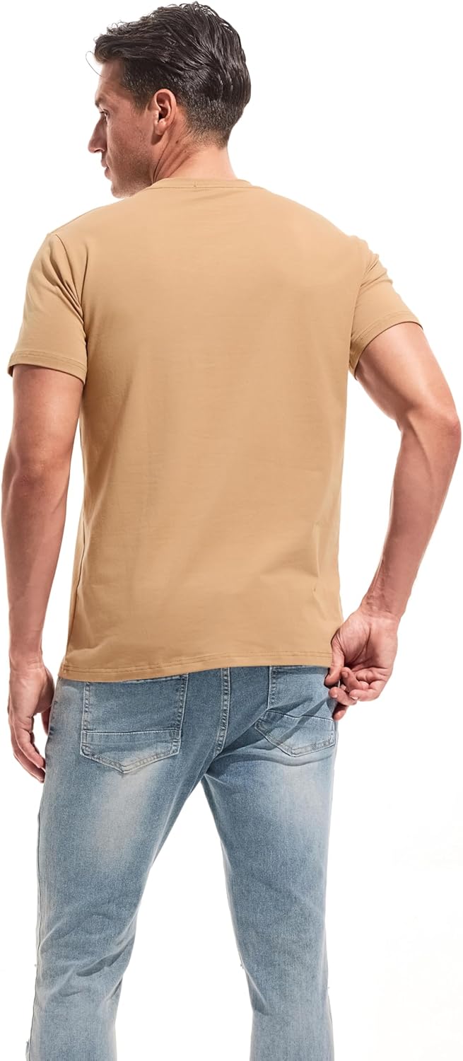 Klassisches Herren T-Shirt mit Rundhalsausschnitt und elastischem Stoff