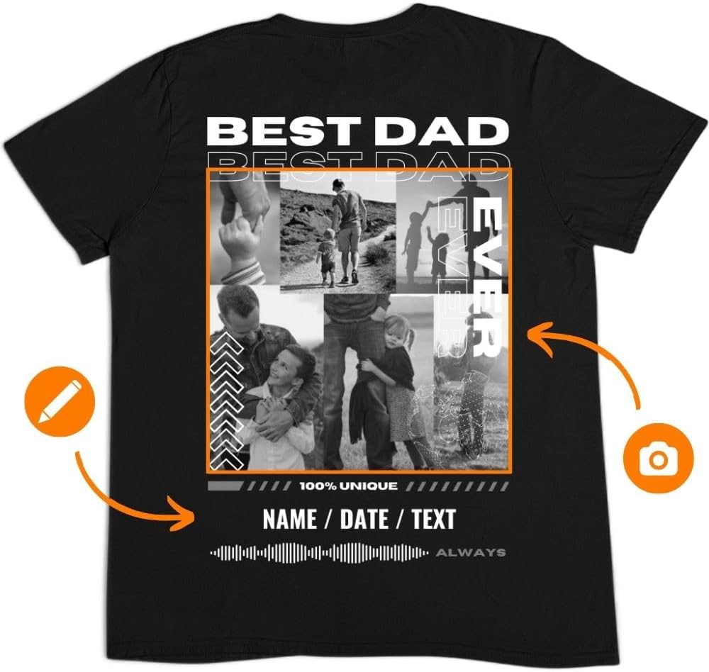 Personalisierte Vatertags-T-Shirt für Männer