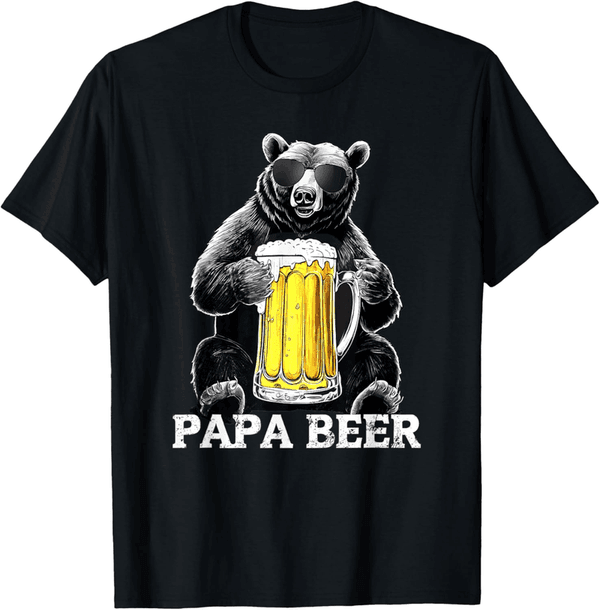 Lustiges Vatertags-T-Shirt mit Bär und Biermotiv für Väter