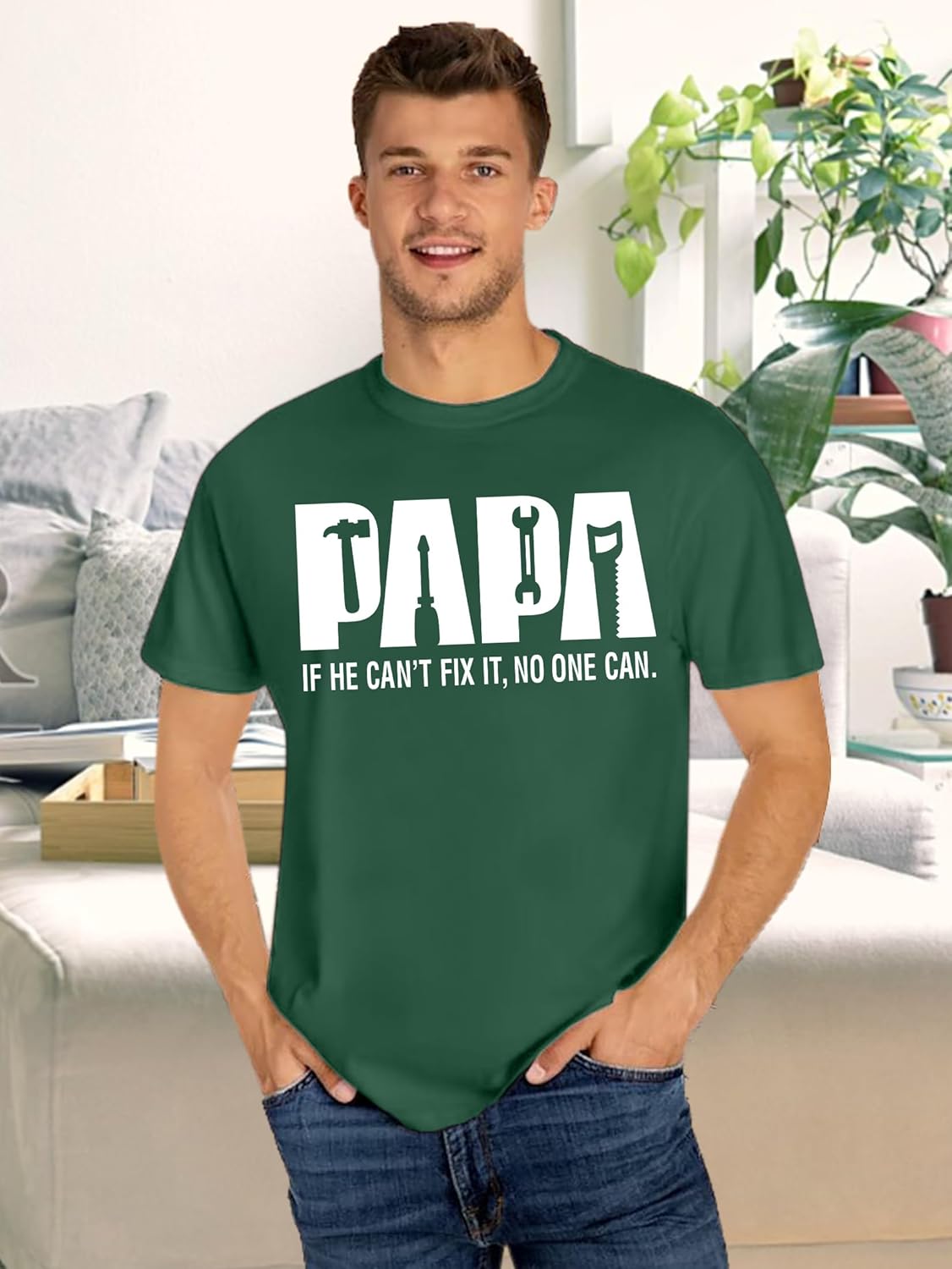 Vatertags-T-Shirt für Papa, Größen S-XXL