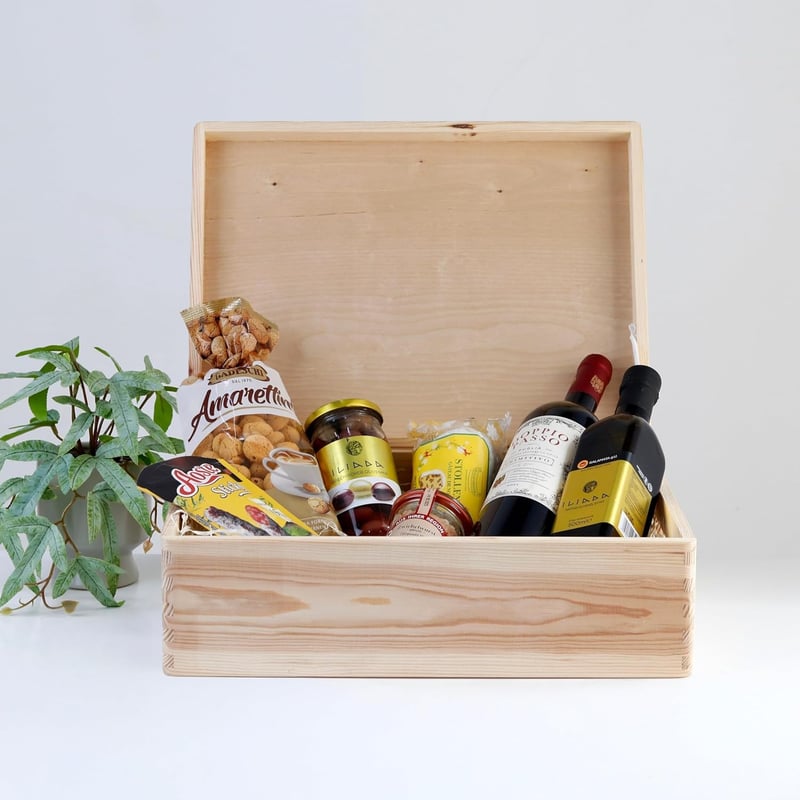 Personalisierte Erinnerungsbox aus Holz – Jubiläumsgeschenk 40x30x14 cm