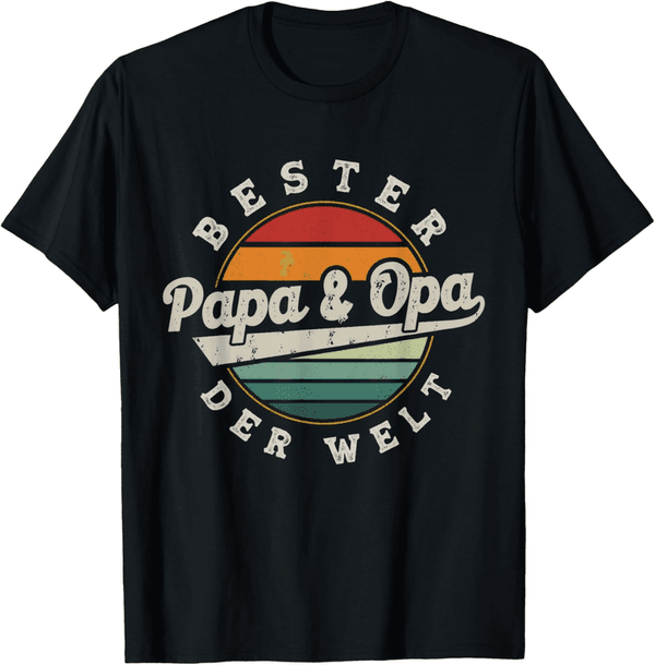 Retro Style T-Shirt für den besten Papa und Opa zum Vatertag