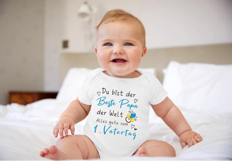 Vatertagsgeschenk: Unisex Baby Strampler 