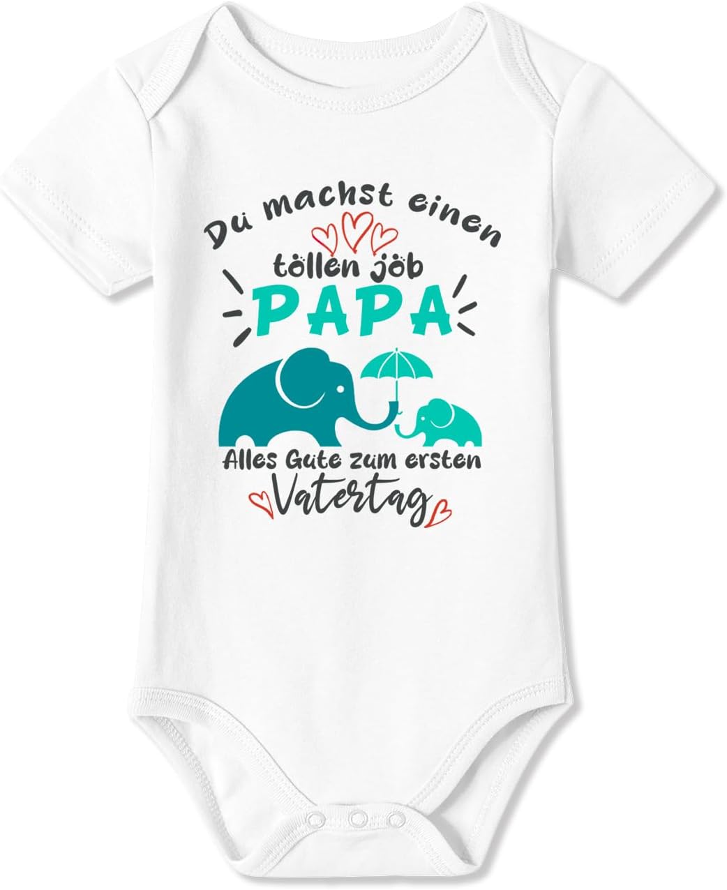 Erster Vatertag Baby Strampler Body Unisex 0-12 Monate