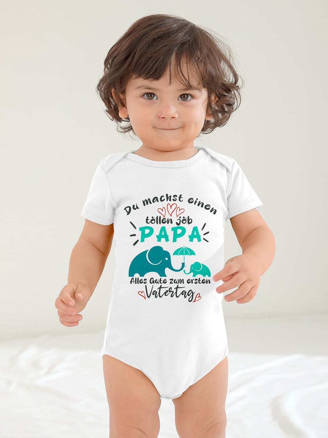 Erster Vatertag Baby Strampler Body Unisex 0-12 Monate