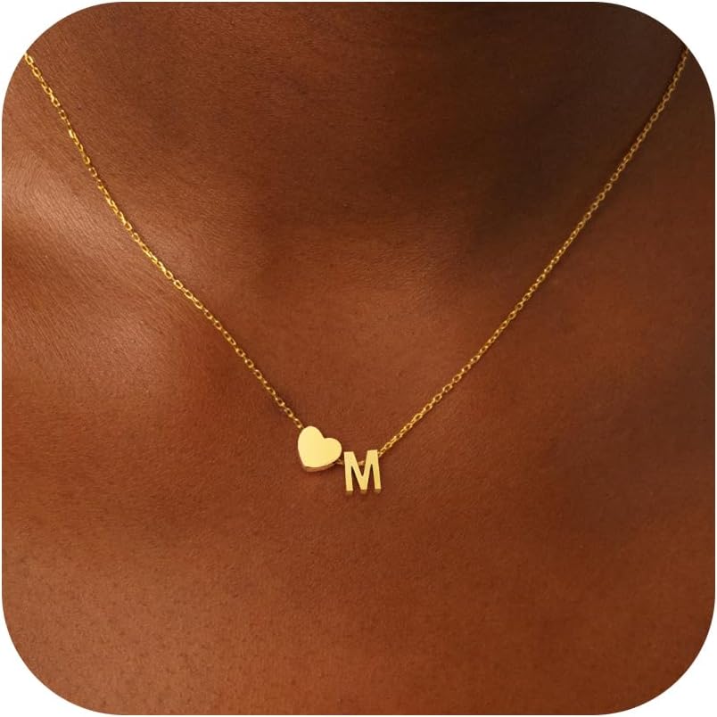 Personalisierte 18K Gold-Halskette mit Herz für Frauen