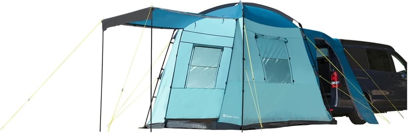 Camptime Merkur Busvorzelt für 4 Personen mit Stehhöhe und Moskitogaze