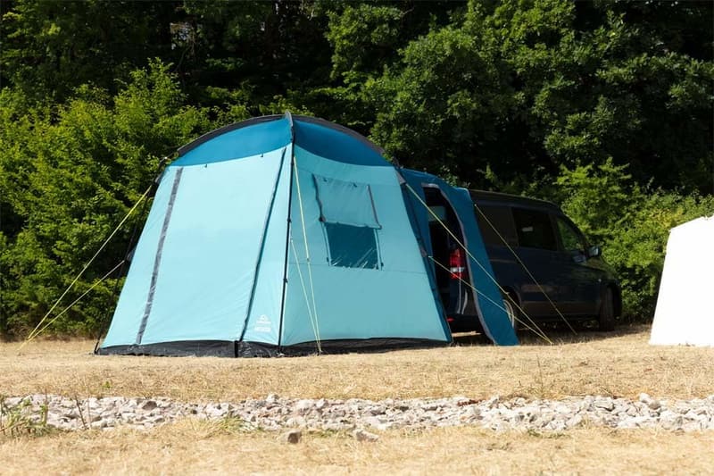 Camptime Merkur Busvorzelt für 4 Personen mit Stehhöhe und Moskitogaze