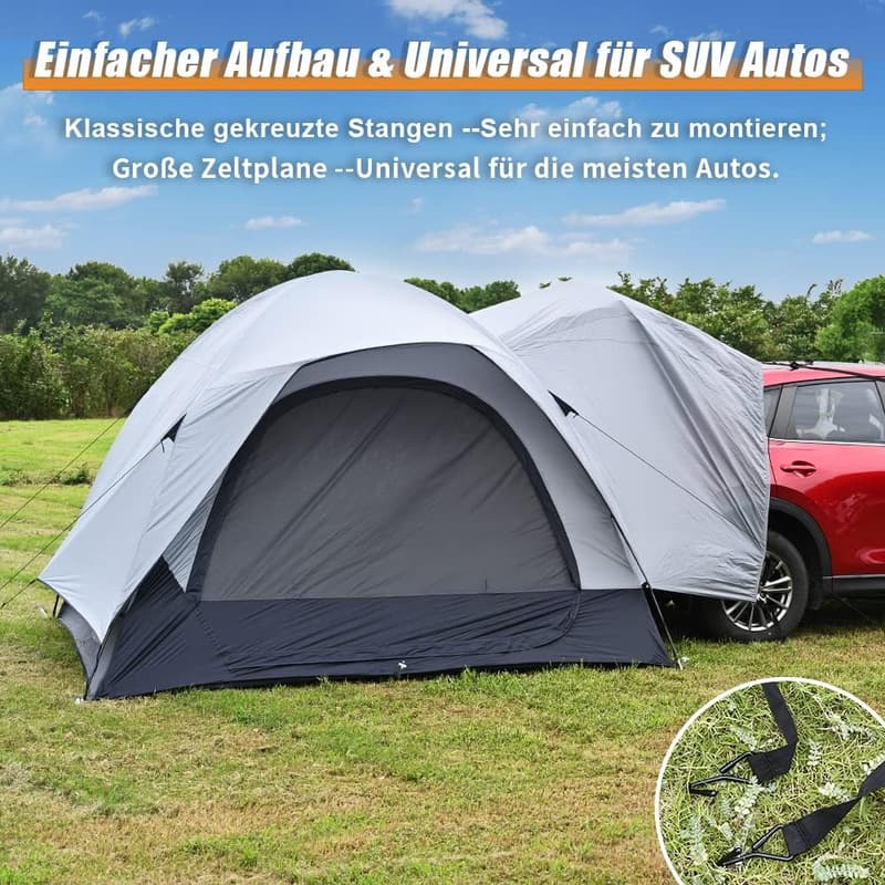 Wasserdichtes Familien-Campingzelt 4 Pers. Kuppelzelt, 3x3x2,1 m