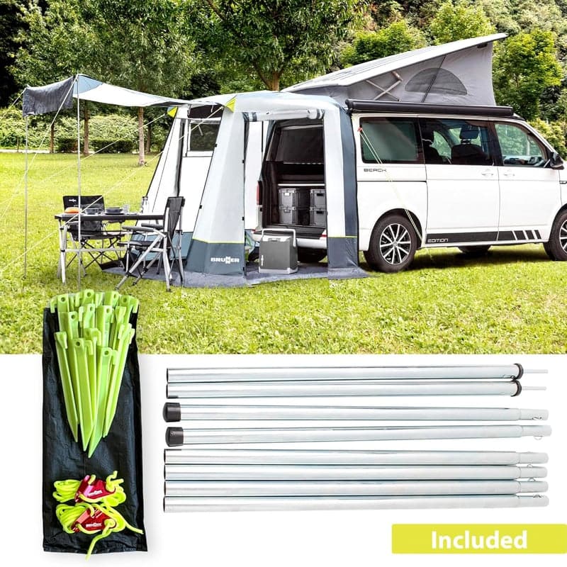 Brunner Comet Heckzelt 200x200 cm, grau/dunkelgrau