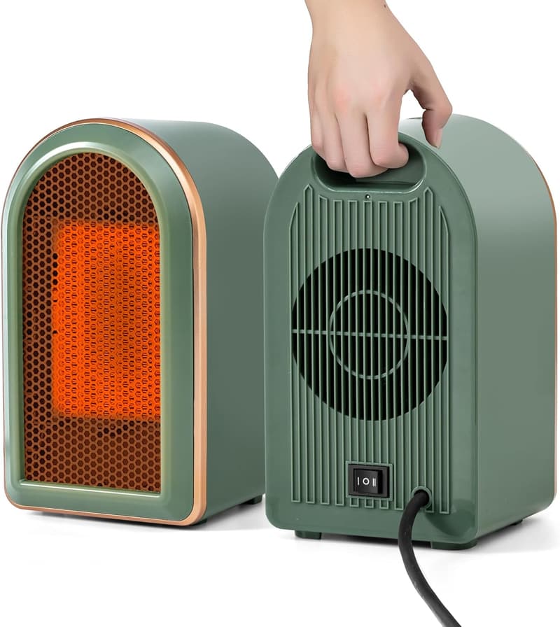 Kompakte, energiesparende Mini Elektroheizung 1200/800W mit Überhitzungsschutz