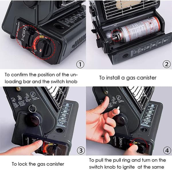Yinleader 1.3 kW Keramik Gasheizung für Camping und Outdoor