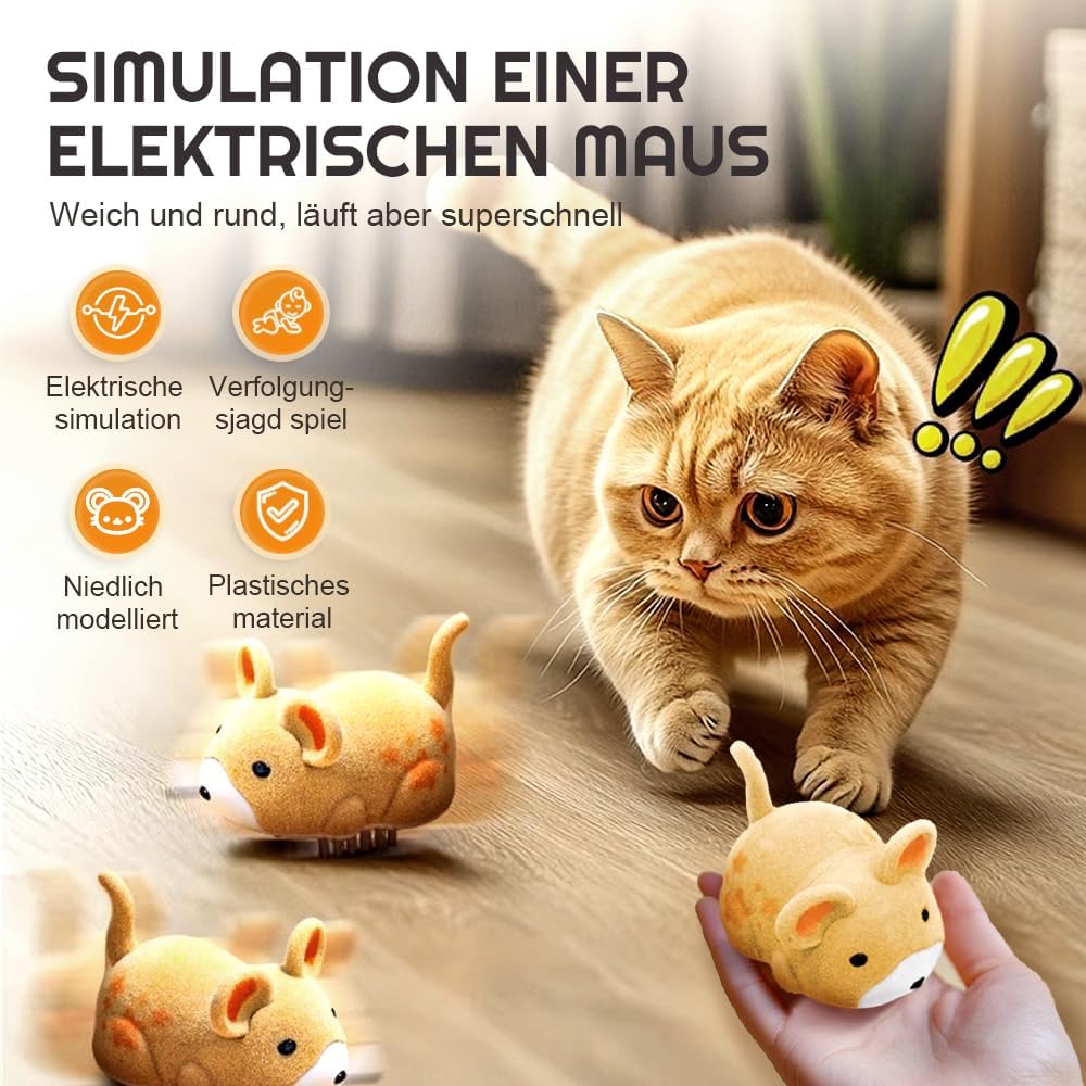 Interaktives Katzenspielzeug Elektrische Maus für Selbstbeschäftigung