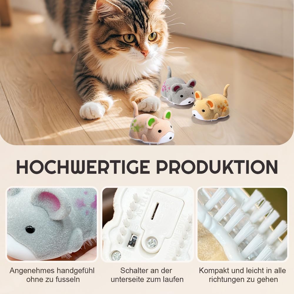 Interaktives Katzenspielzeug Elektrische Maus für Selbstbeschäftigung