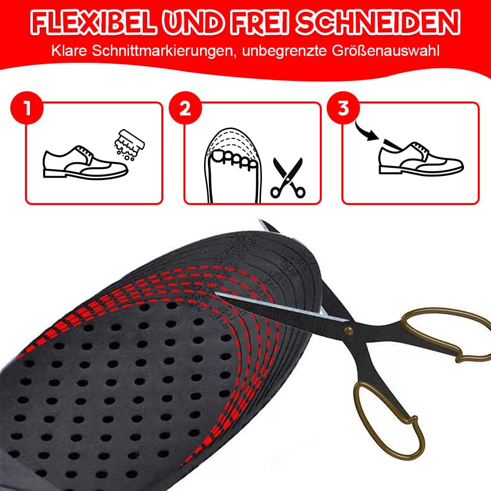 Bequeme 2-Schicht Einlegesohle zur Höhenverstellung für Unisex (3-5cm)