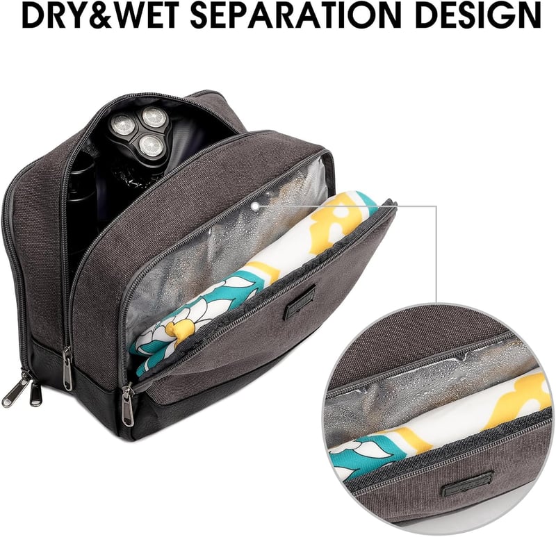 Reise-Kulturtasche aus wasserabweisendem Canvas für Herren