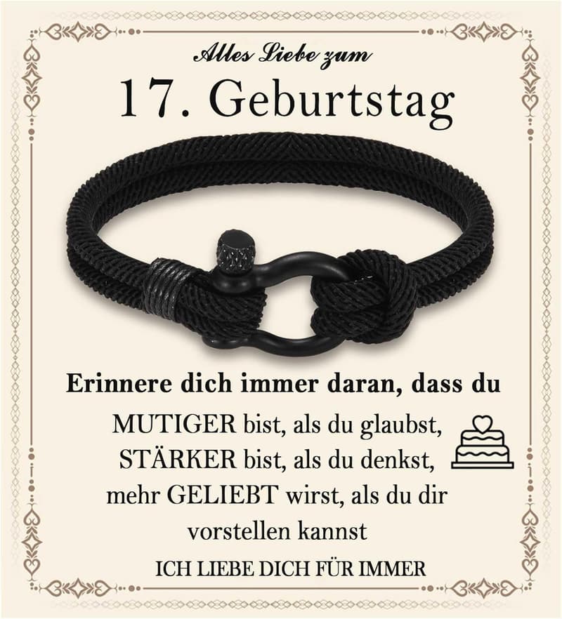 Geburtstagsgeschenk: Armband für Jungen (10-21 Jahre)