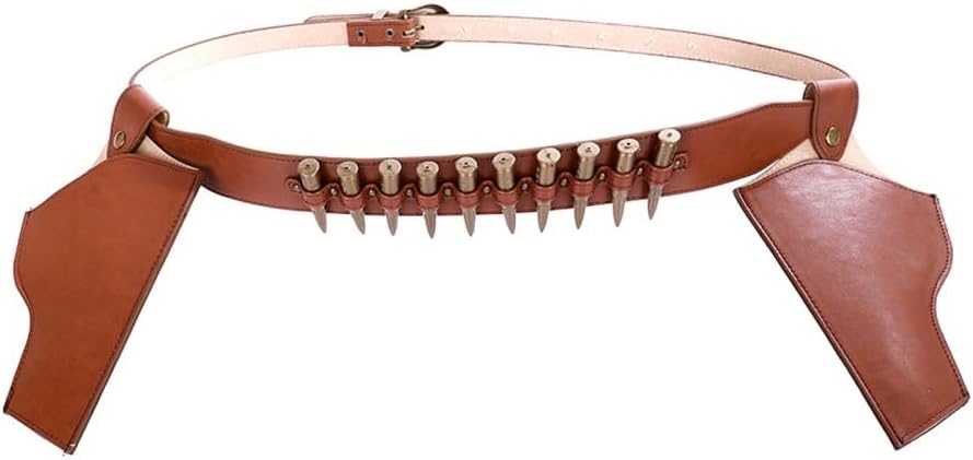 Vintage Leder Doppel-Pistolenholster für Maskerade und Jagd