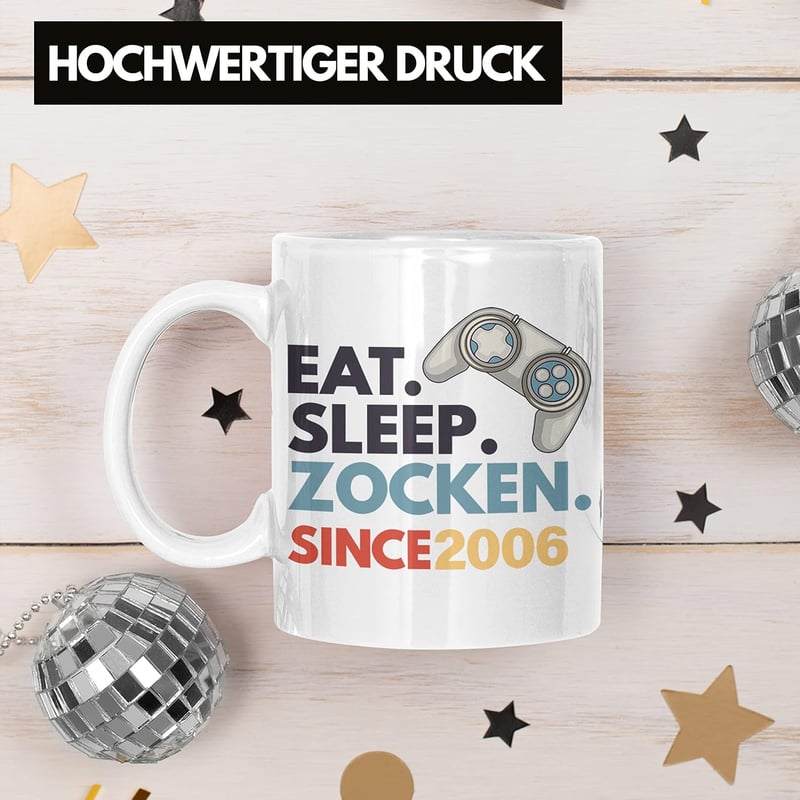 17. Geburtstag Tasse für Jungs – Modernes Gamer-Geschenk aus Keramik