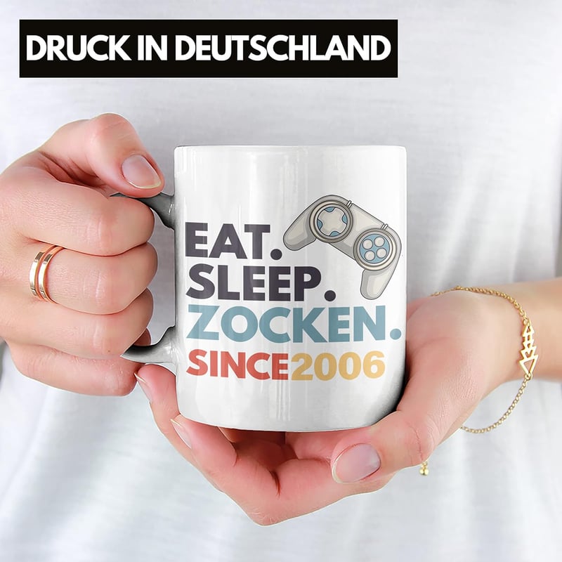 17. Geburtstag Tasse für Jungs – Modernes Gamer-Geschenk aus Keramik