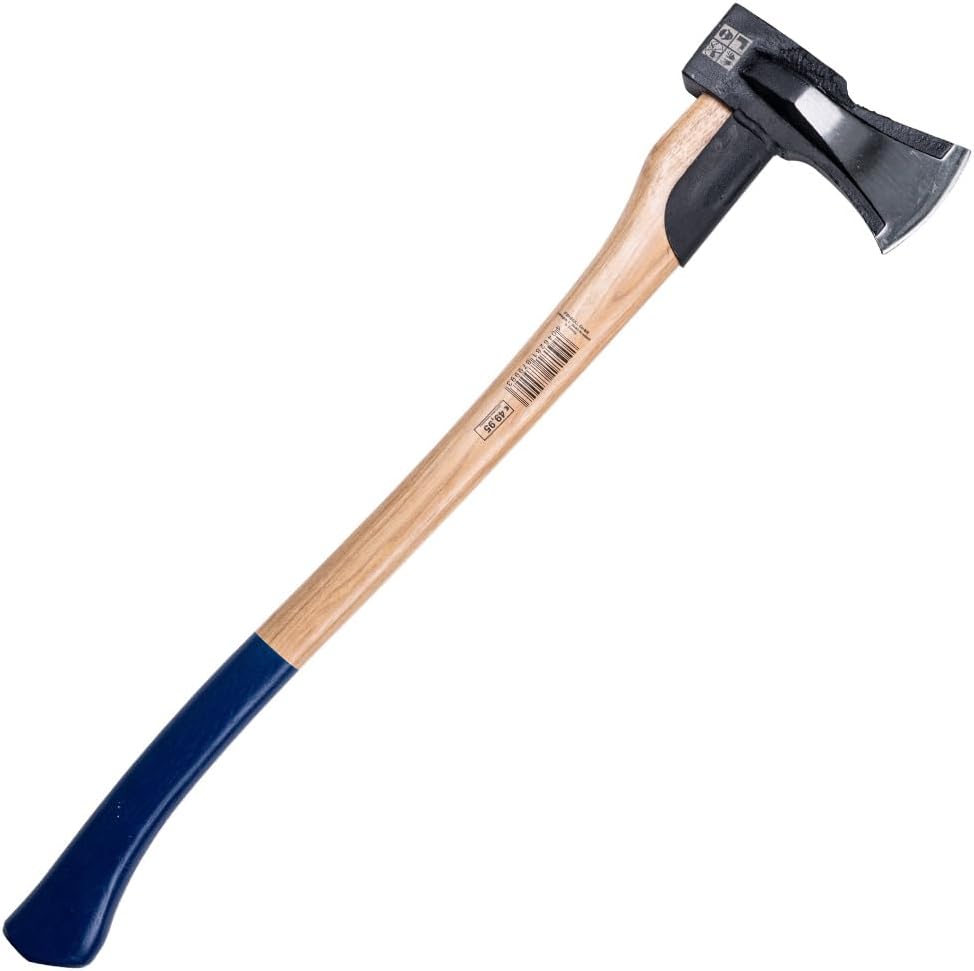 Hickory-Holzspaltaxt mit 2000g Spaltkopf und Gummischutz, 74cm