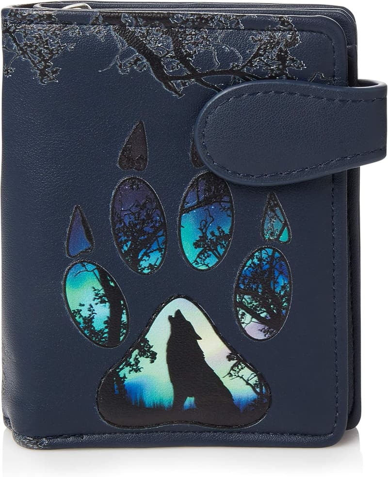 Shagwear Geldbörse für Damen mit Wolfs-Pfoten-Design