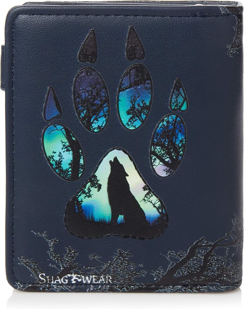 Shagwear Geldbörse für Damen mit Wolfs-Pfoten-Design