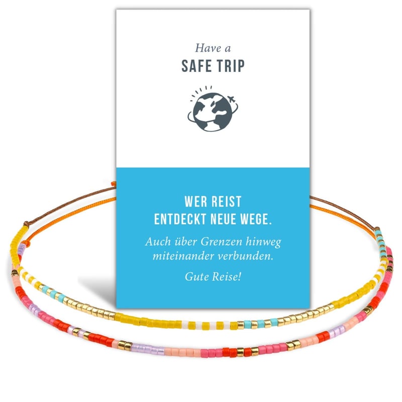 Gute Reise Armbänder aus Miyuki Perlen für Frauen, handgefertigt in Deutschland