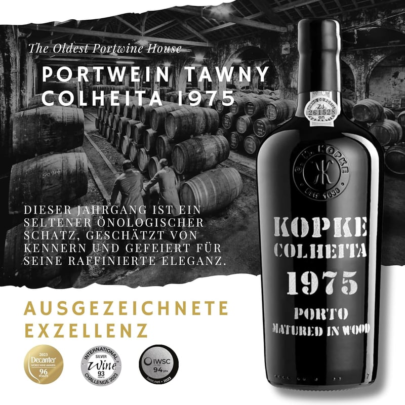 Tawny Portwein 1975 in Geschenkbox – 0,75l für den 50. Geburtstag