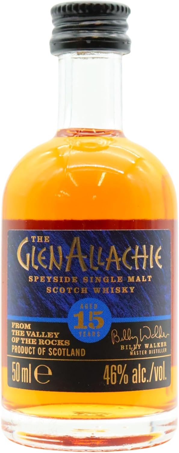 GlenAllachie 15 Jahre Single Malt Whisky | 50 ml | 46% Vol. | Zimt & Sternanis