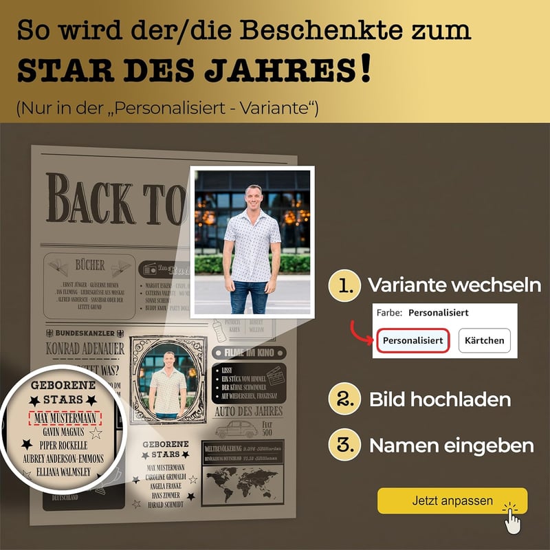 26. Geburtstag Geschenk – Zeitungskarten-Design aus 1999 für Paare