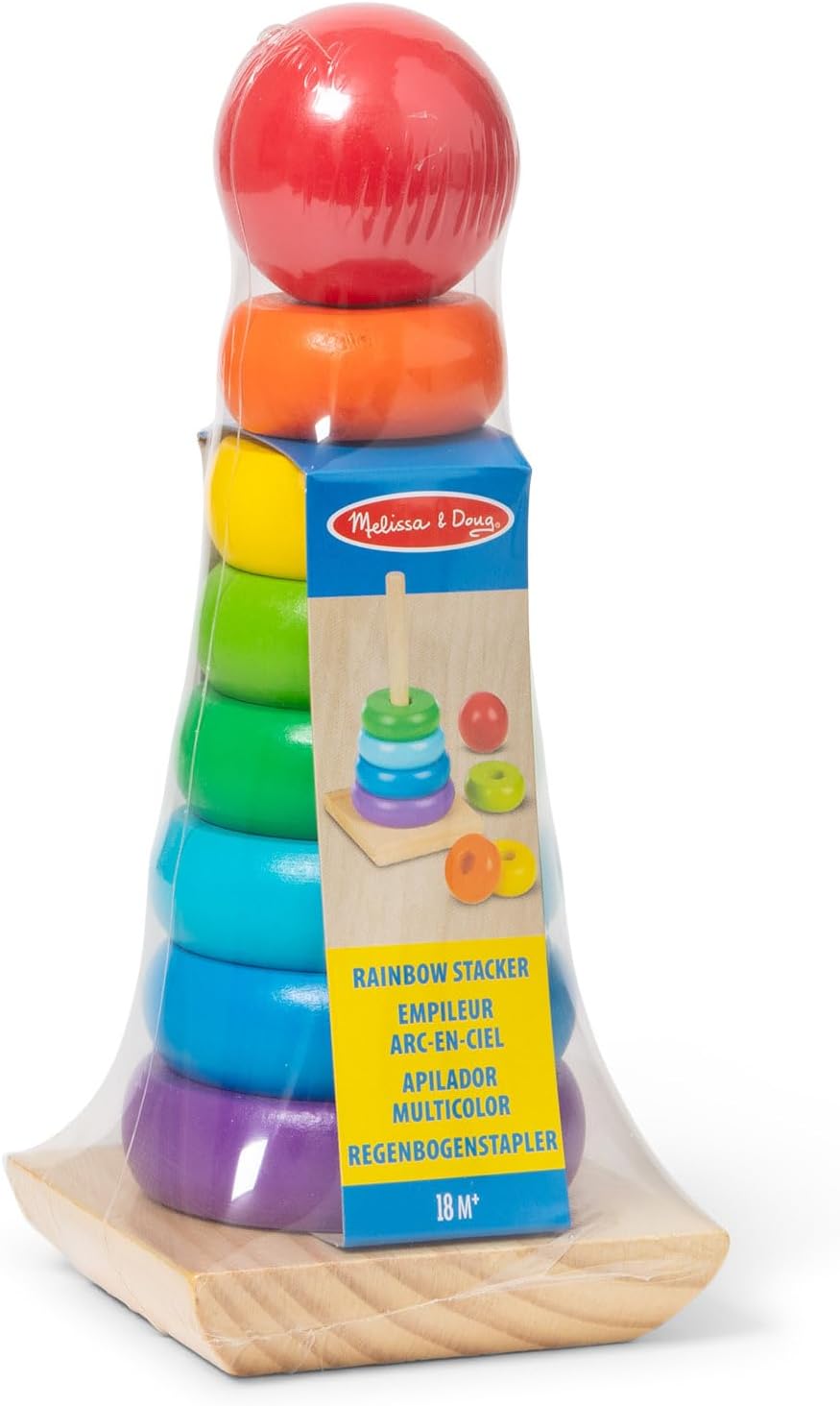 Melissa & Doug Regenbogenstapelspielzeug | Motorikspielzeug für 12 Monate
