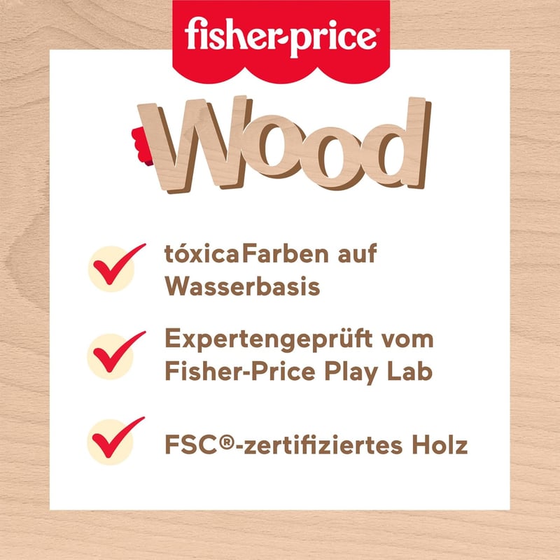 Holz-Ring-Stapelspielzeug für Kleinkinder ab 18 Monaten, 10 Teile
