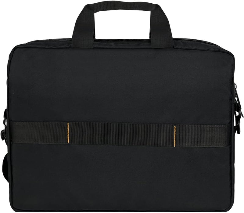 Kompakte Laptoptasche bis 15,6 Zoll, Schwarz mit Zubehörfächern