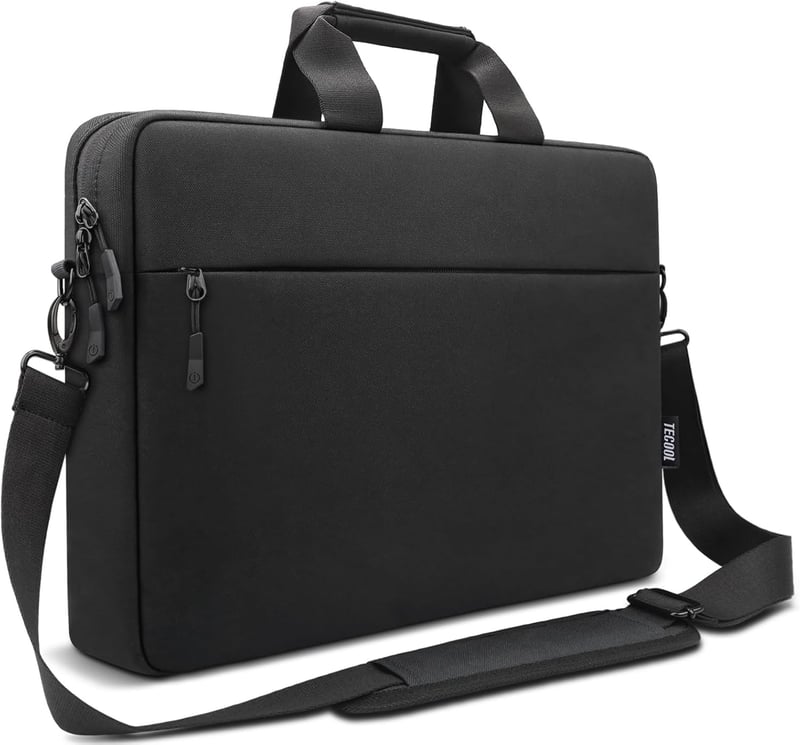 Wasserdichte Laptoptasche für 17,3 Zoll Geräte – Schultertasche in Schwarz