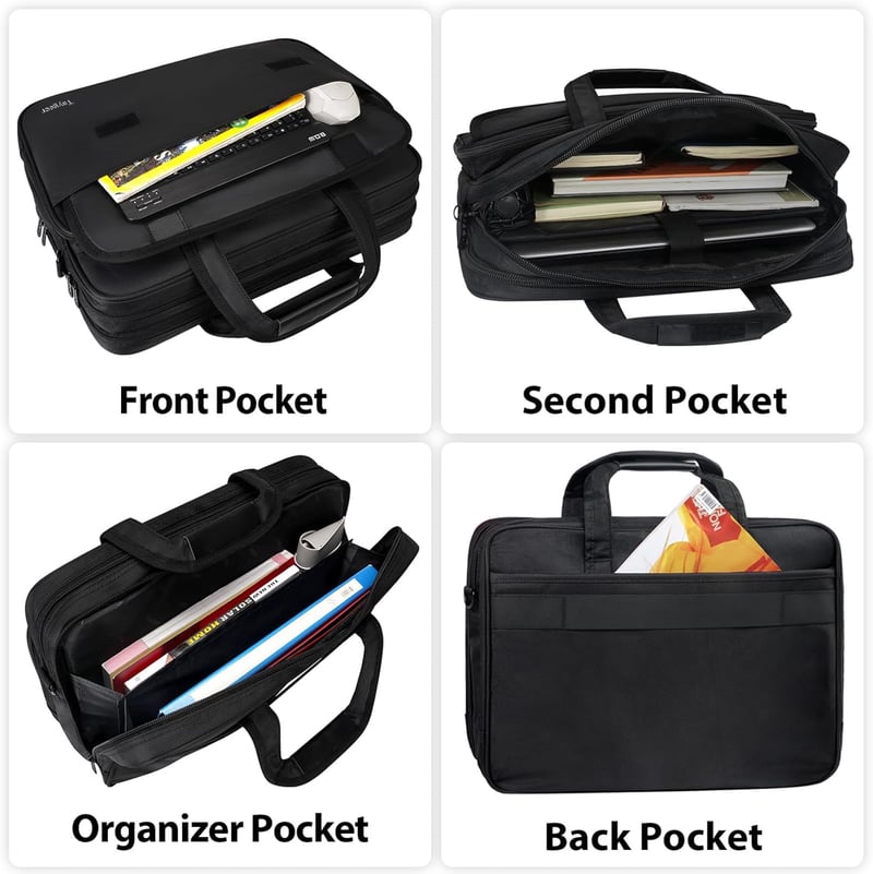 Wasserdichte 17 Zoll Laptoptasche für Herren – Aktentasche für Büro und Reisen