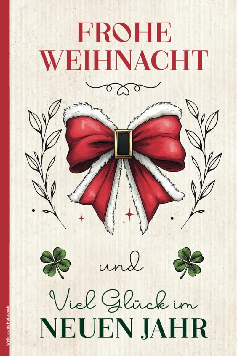 Weihnachts Notizbuch A5 – Liniertes Notizheft mit Weihnachtsgruß
