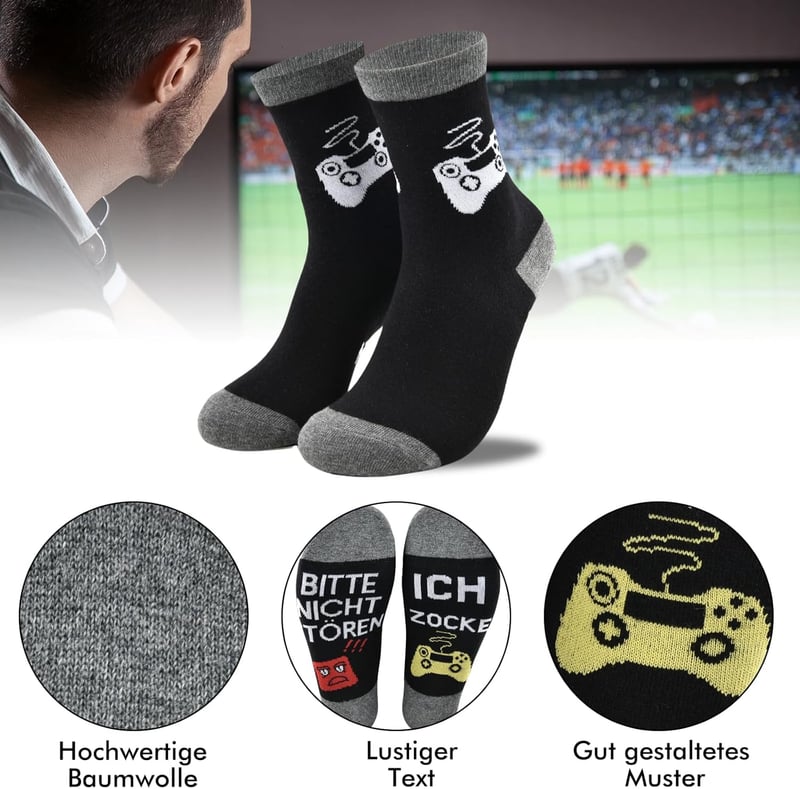 Lustige Socken für Männer – Geburtstagsgeschenk für Papa und Bruder