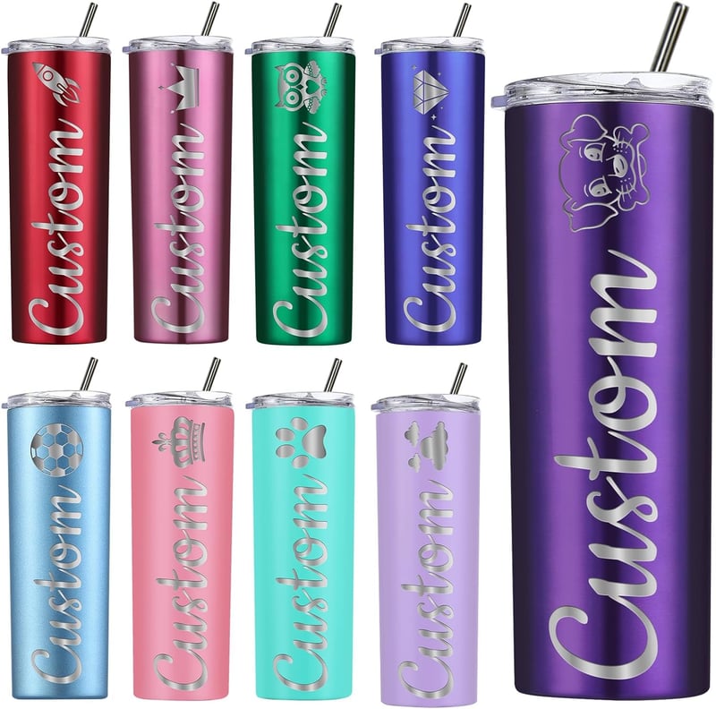Personalisierter Edelstahlbecher 20 oz mit Gravur – Geschenk für Paare