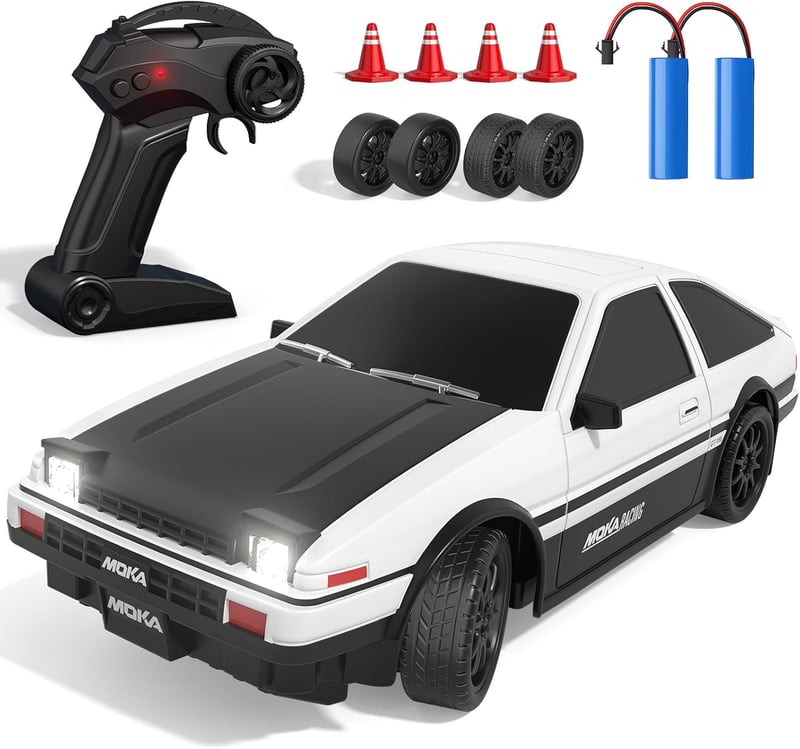 RC Drift Auto 1:24 mit LED und 25KM/H – Ferngesteuertes Spielzeug für Jungen ab 6 Jahren