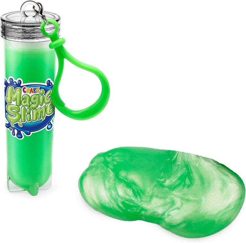 Magic Slime Schlüsselanhänger für Kinder, 20 ml in 6 Farben