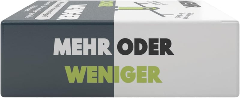 More or Less Kartenspiel für Familien | 2+ Spieler