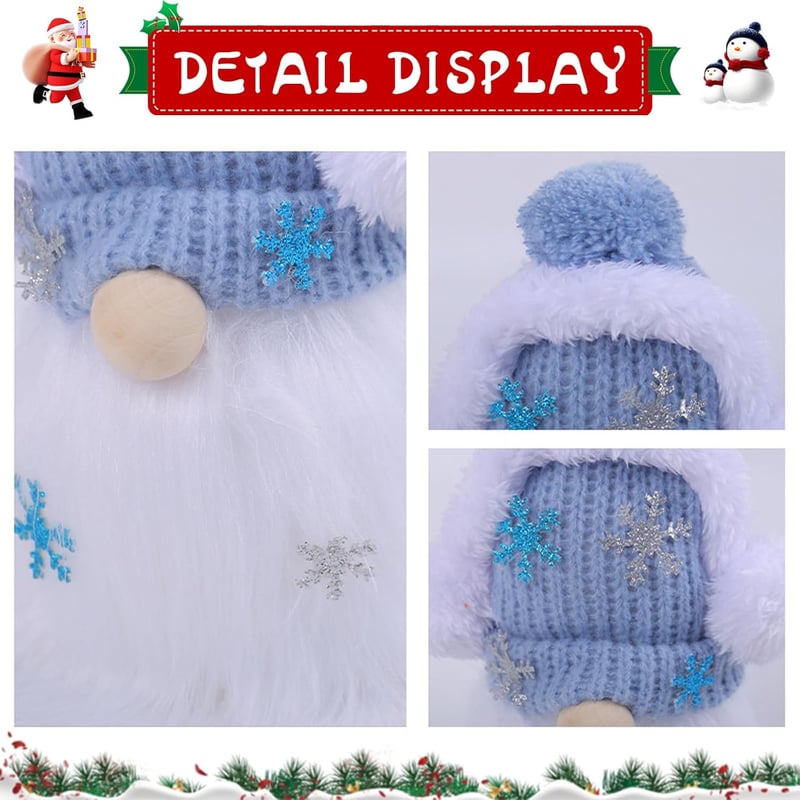 Weihnachtswichtel-Dekoration mit Licht – 3er Set Figuren