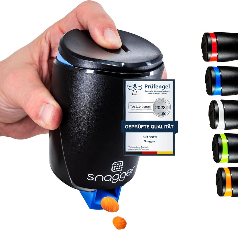Snackspender für saubere Hände – Ideal für Gamer, Made in Germany (schwarz-blau)
