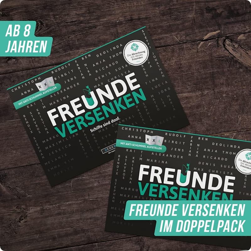 Doppelpack Schiffe versenken – Reisespiel für Freunde